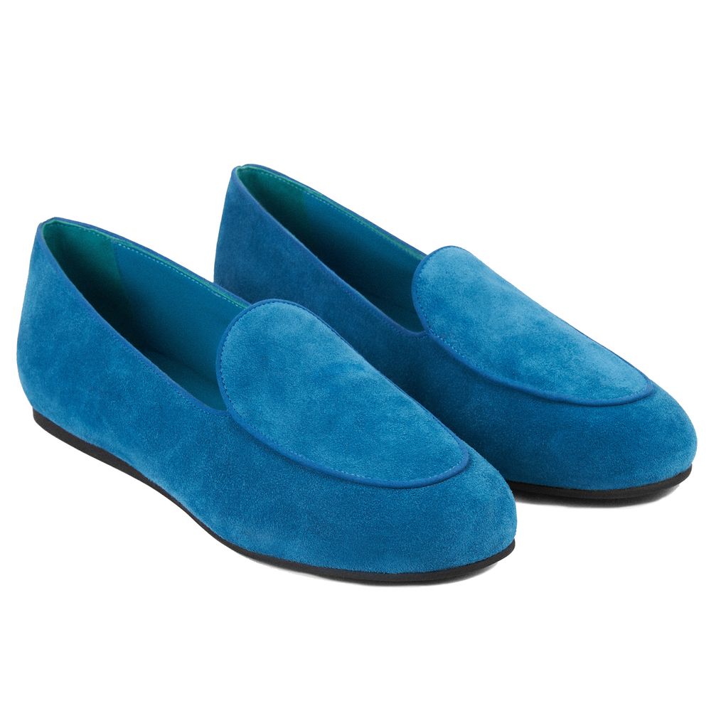 Blue Calfskin Loafer