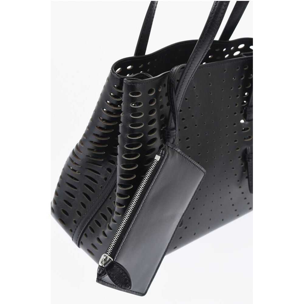 Black Leather Tote Bag