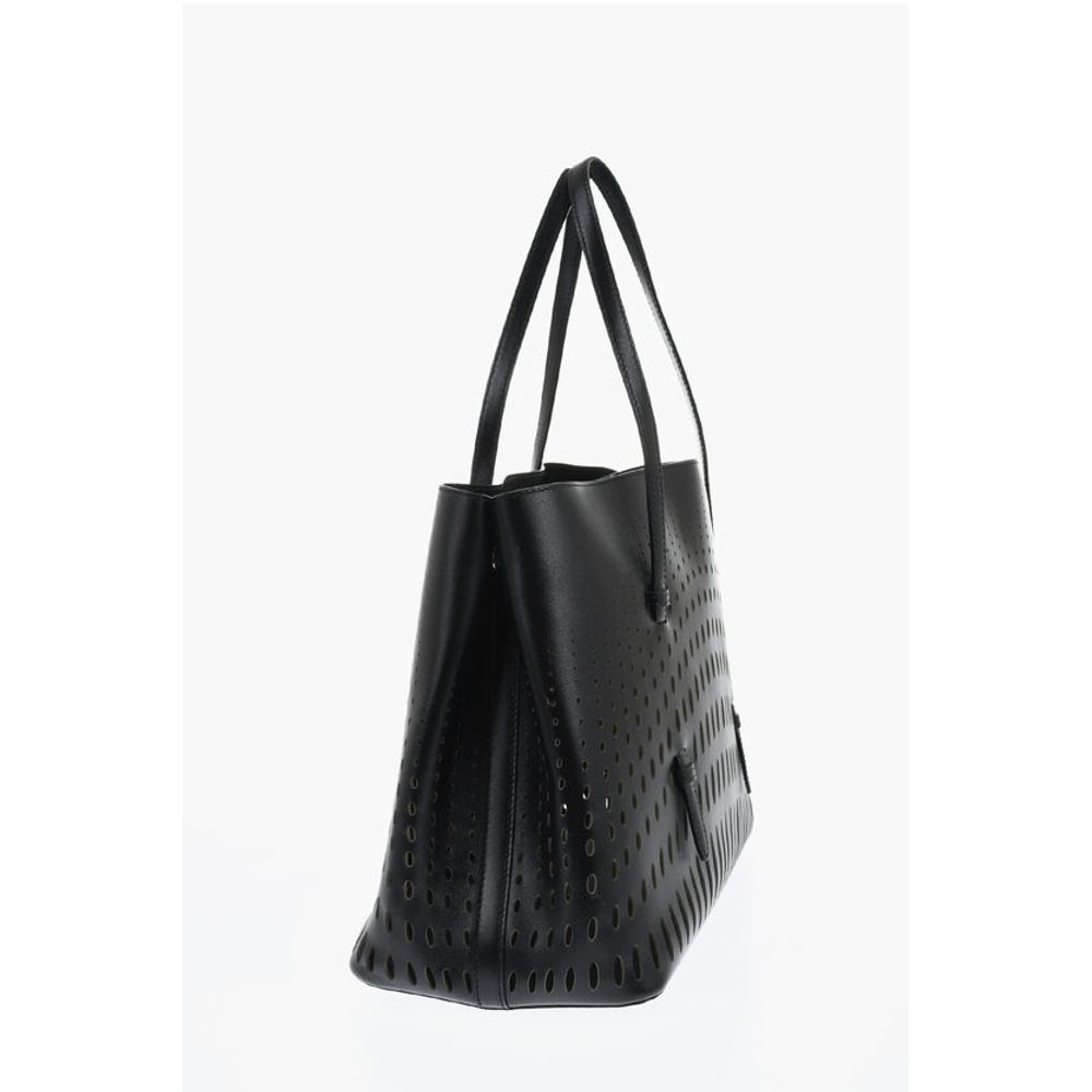 Black Leather Tote Bag