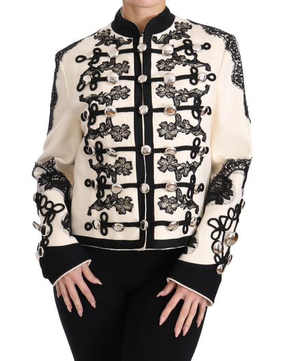 Elegant Off-White Baroque Jacket