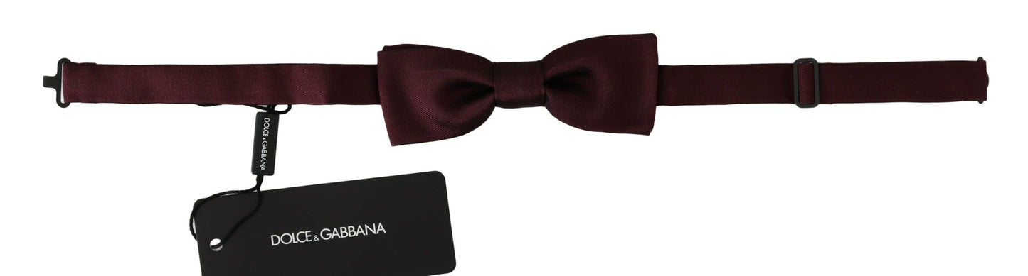 Elegant Violet Silk Bow Tie