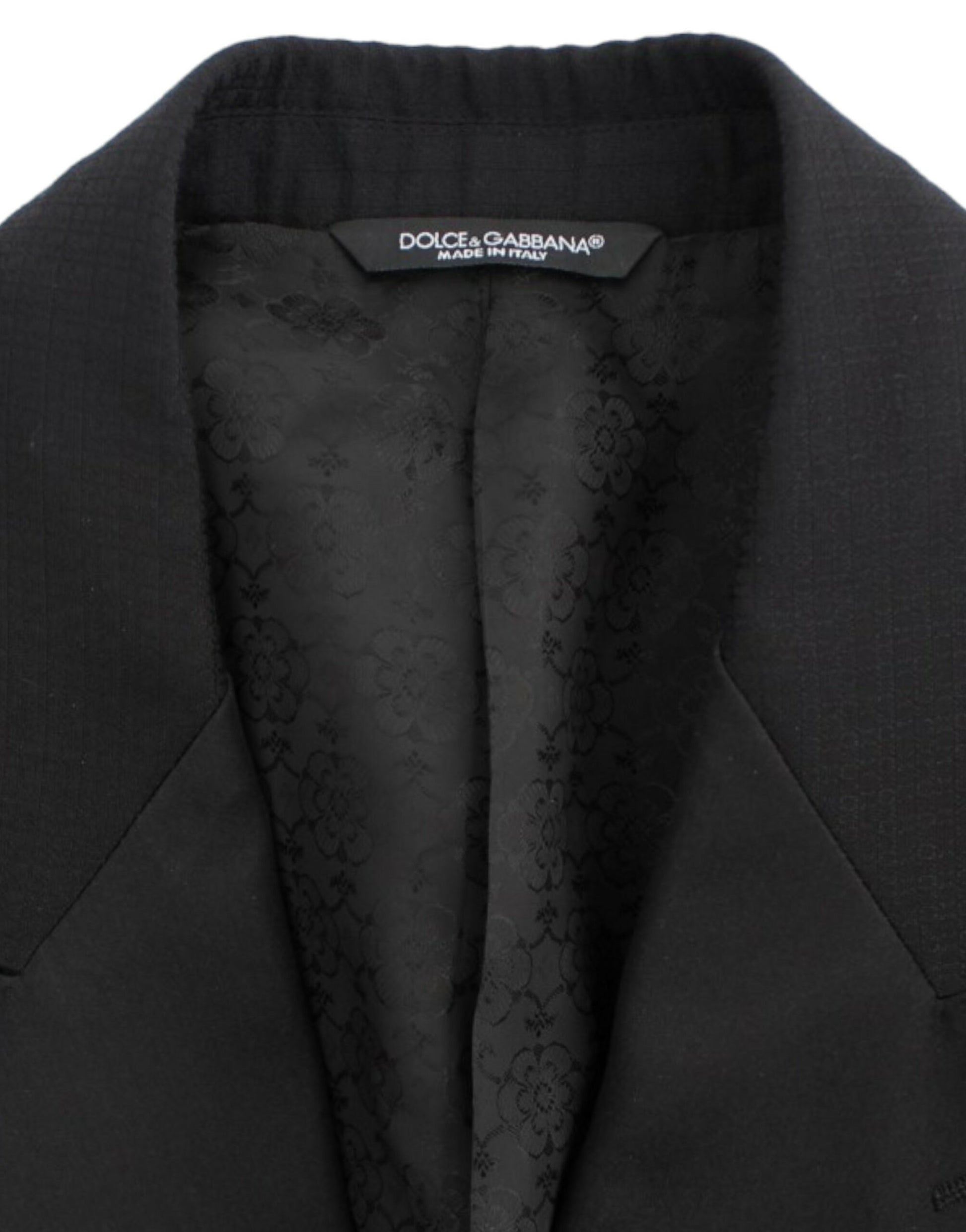 Elegant Black Silk Blend Sicilia Blazer