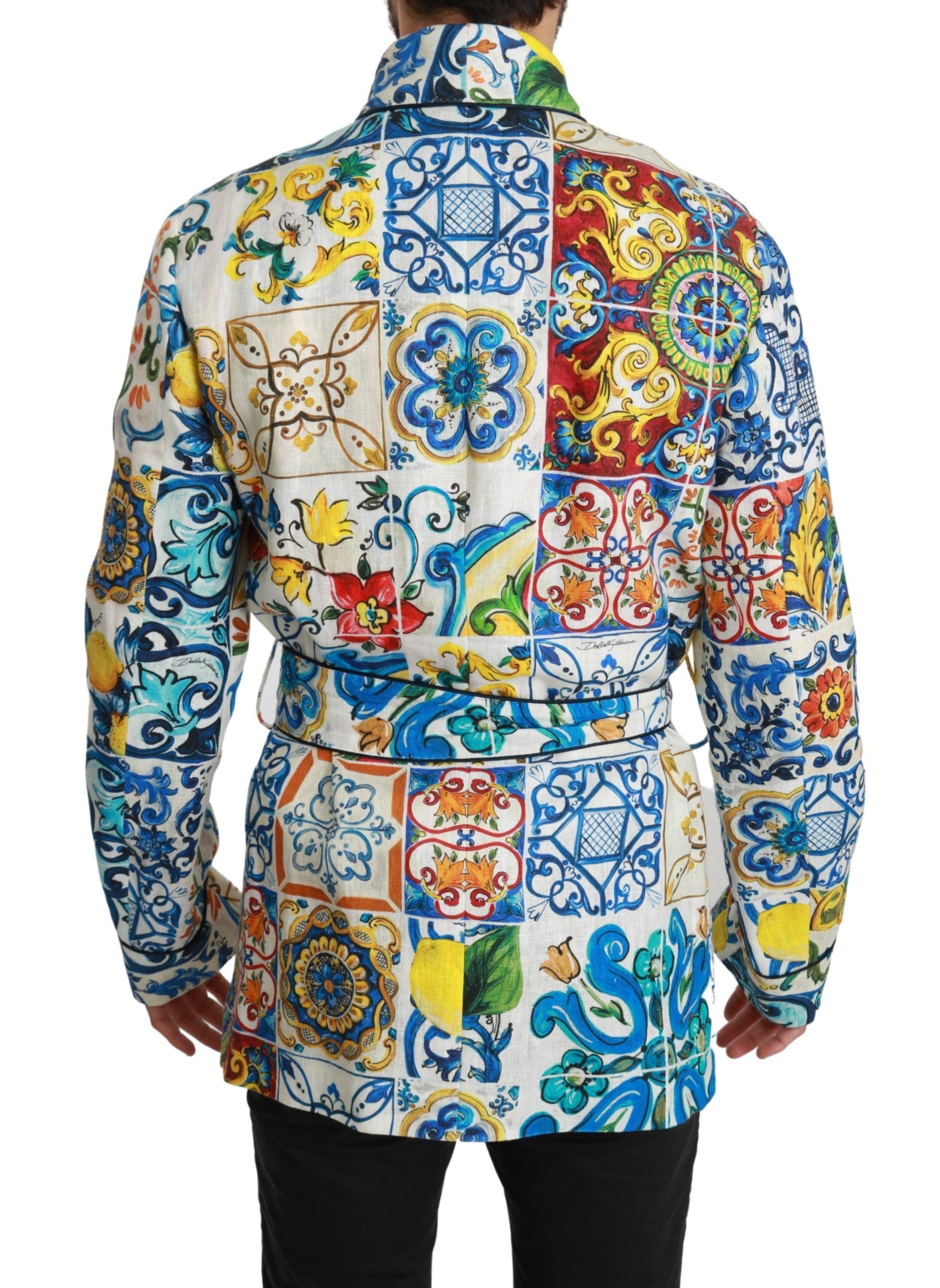 Multicolor Majolica Robe Jacket Coat