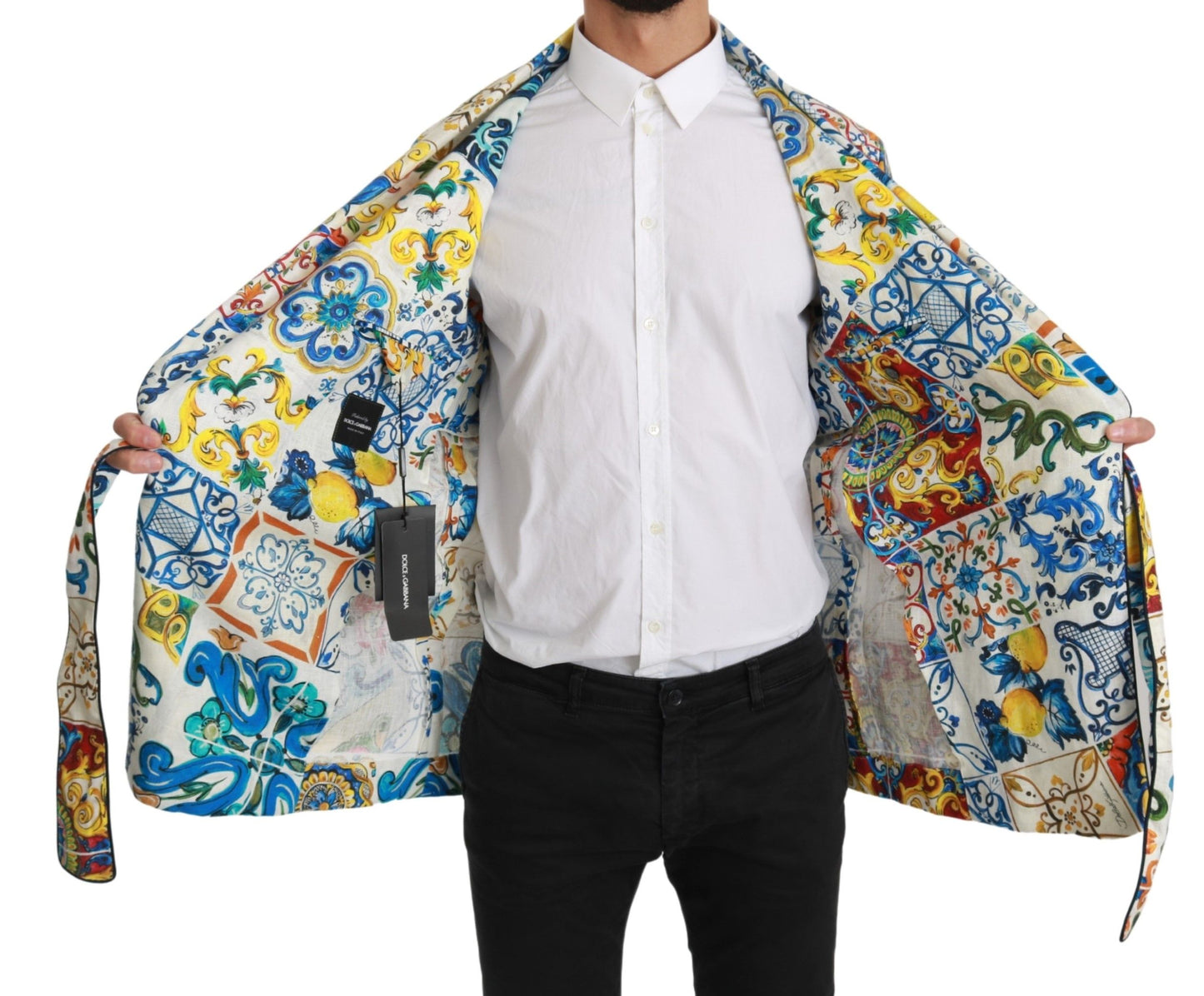 Multicolor Majolica Robe Jacket Coat