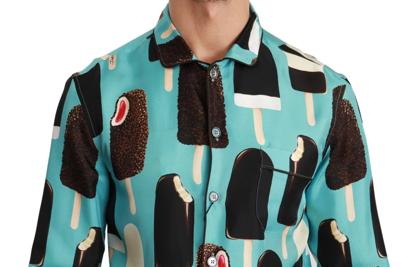 Exclusive Silk Blend Ice-Cream Print Shirt