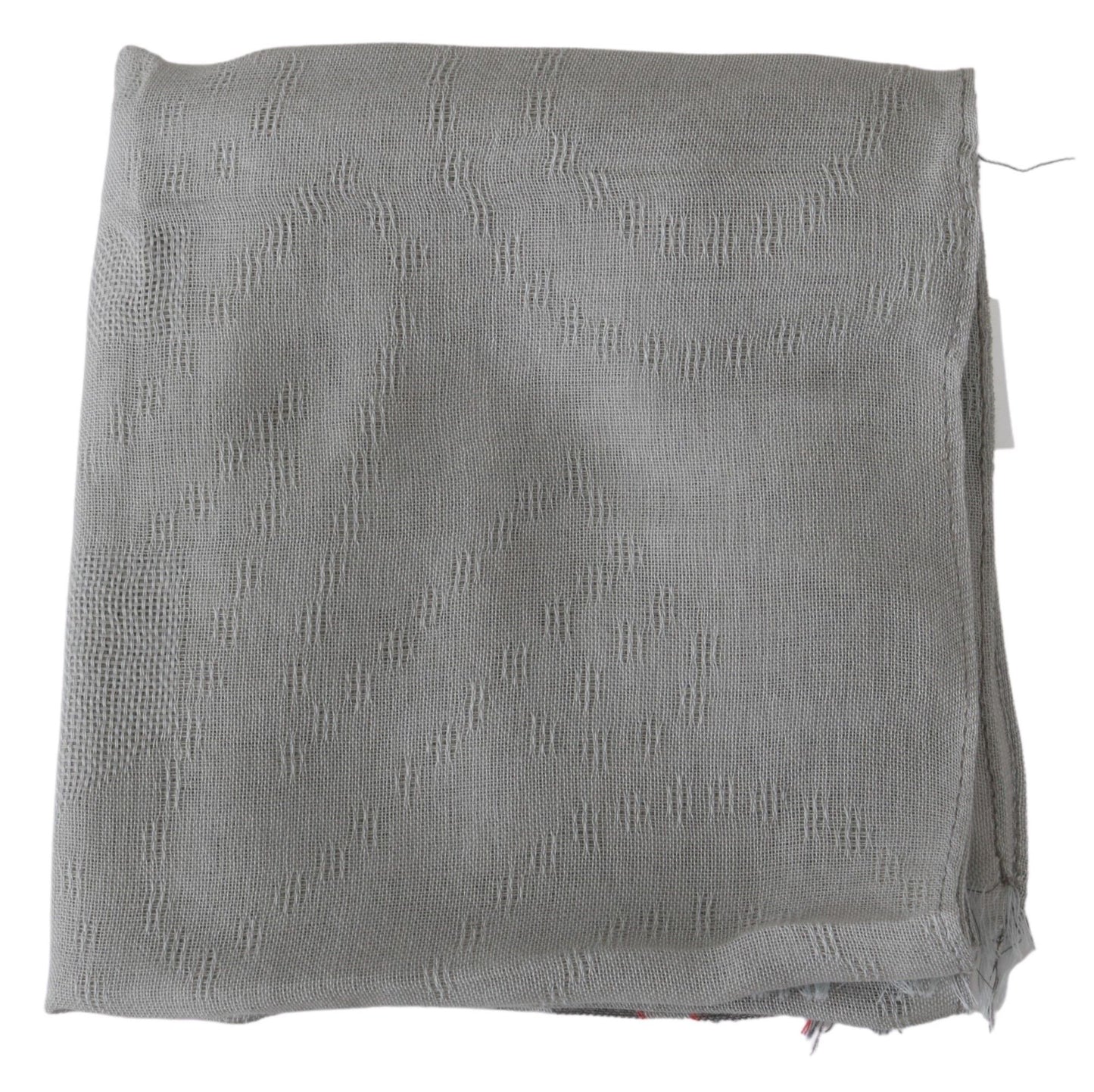 Elegant Gray Cotton Men's Scarf