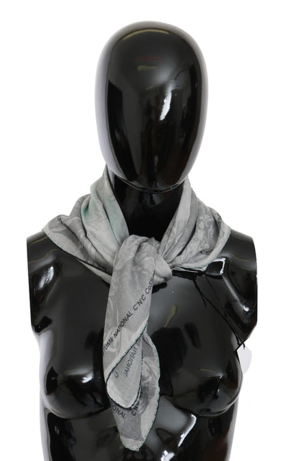 Elegant Gray Silk Scarf for Women