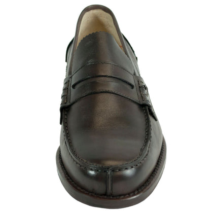 Elegant Dark Brown Leather Loafers for Men