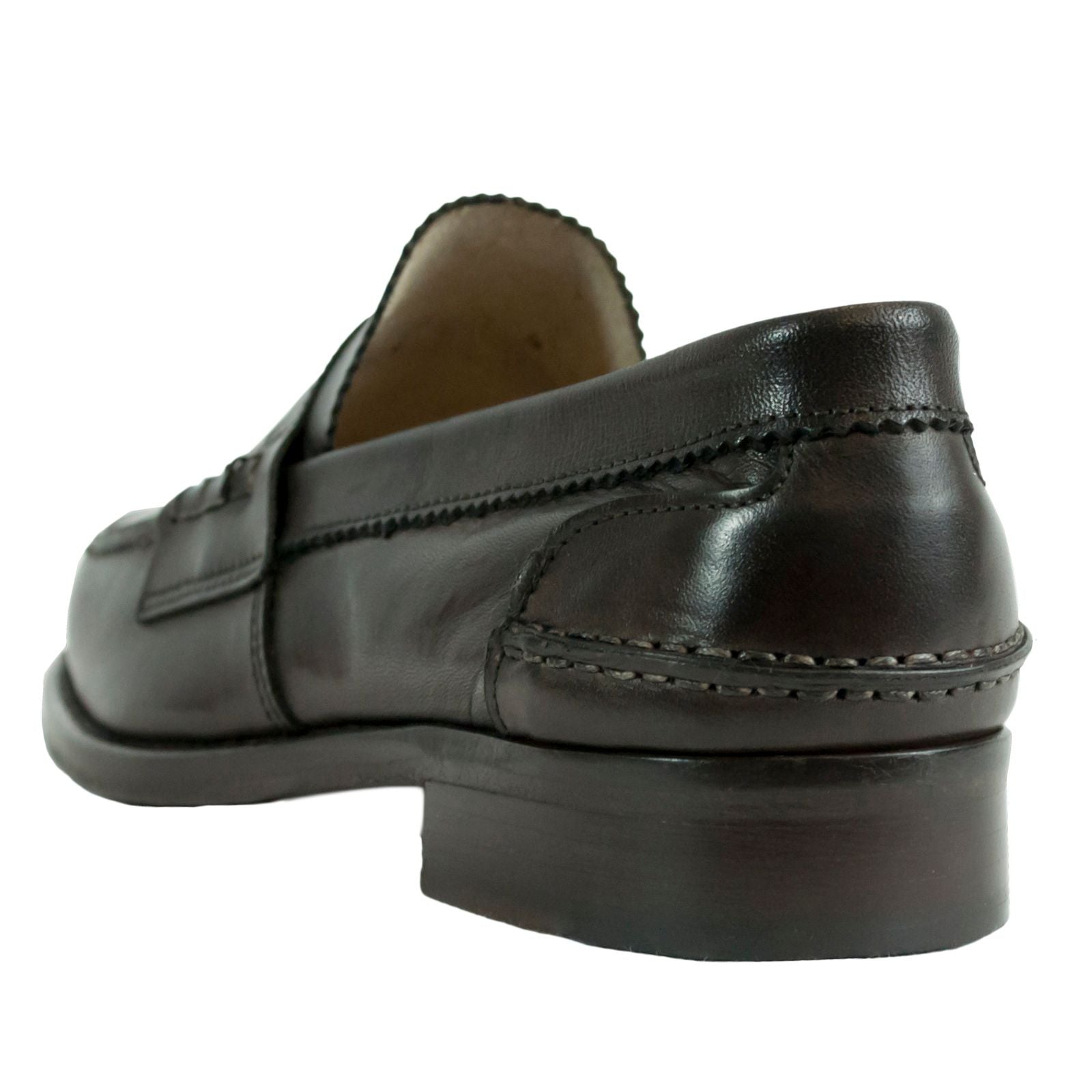 Elegant Dark Brown Leather Loafers for Men