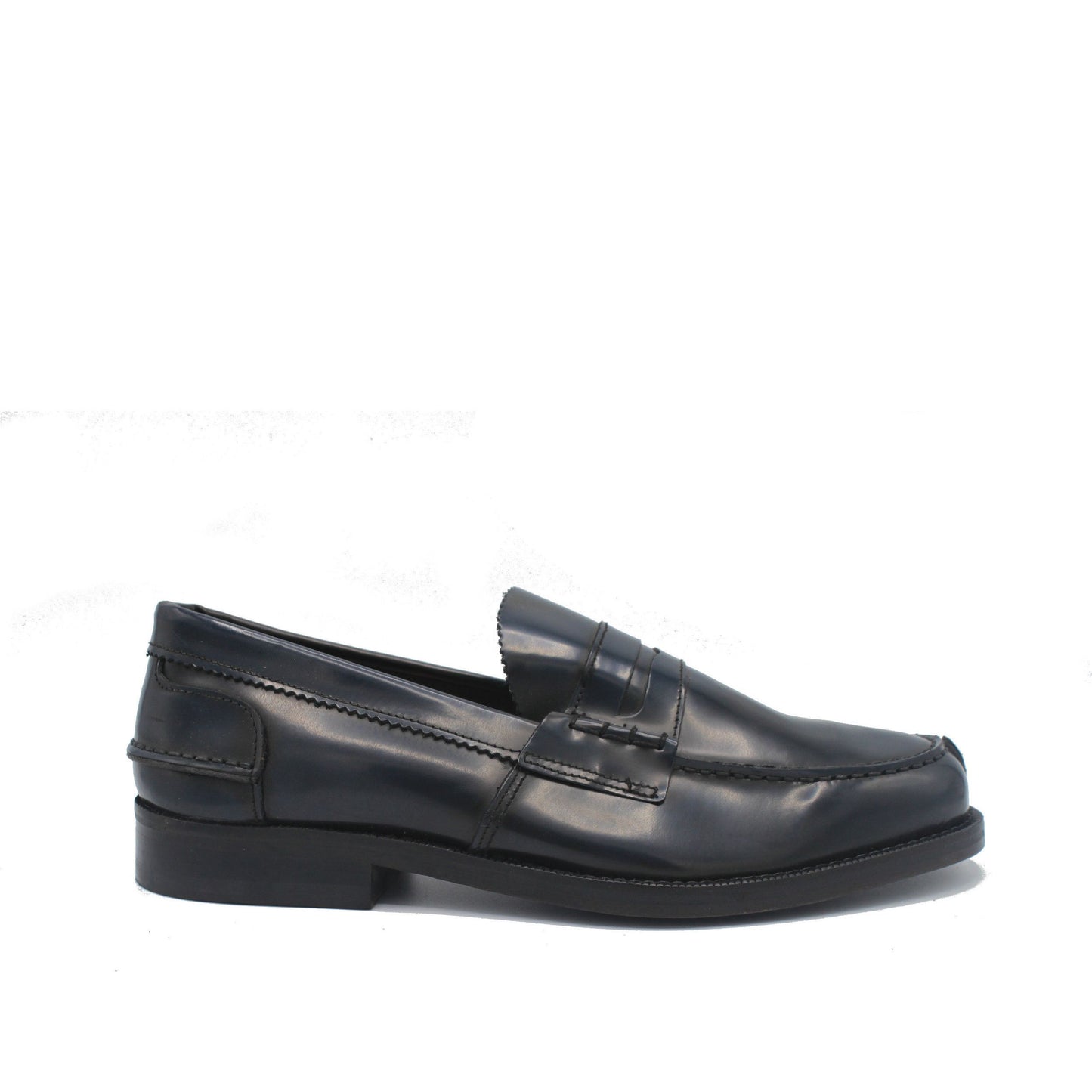 Elegant Blue Calf Leather Loafers