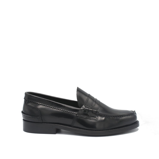 Elegant Black Calf Leather Loafers