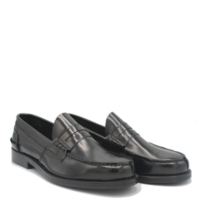 Elegant Black Calf Leather Loafers