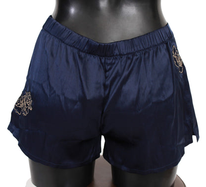 Chic Blue Lingerie Shorts - Pure Cotton Comfort