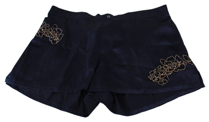 Chic Blue Lingerie Shorts - Pure Cotton Comfort