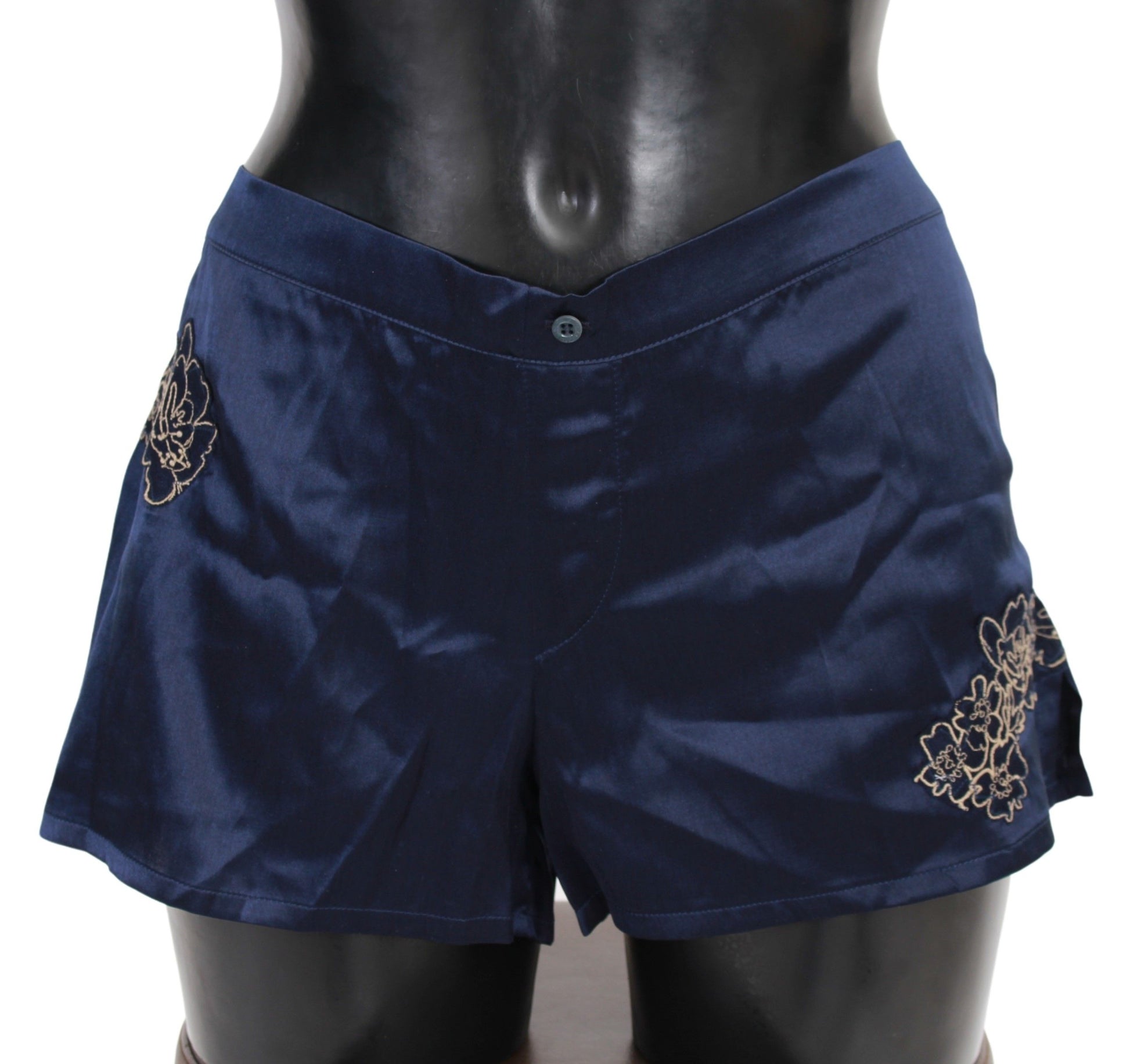 Chic Blue Lingerie Shorts - Pure Cotton Comfort