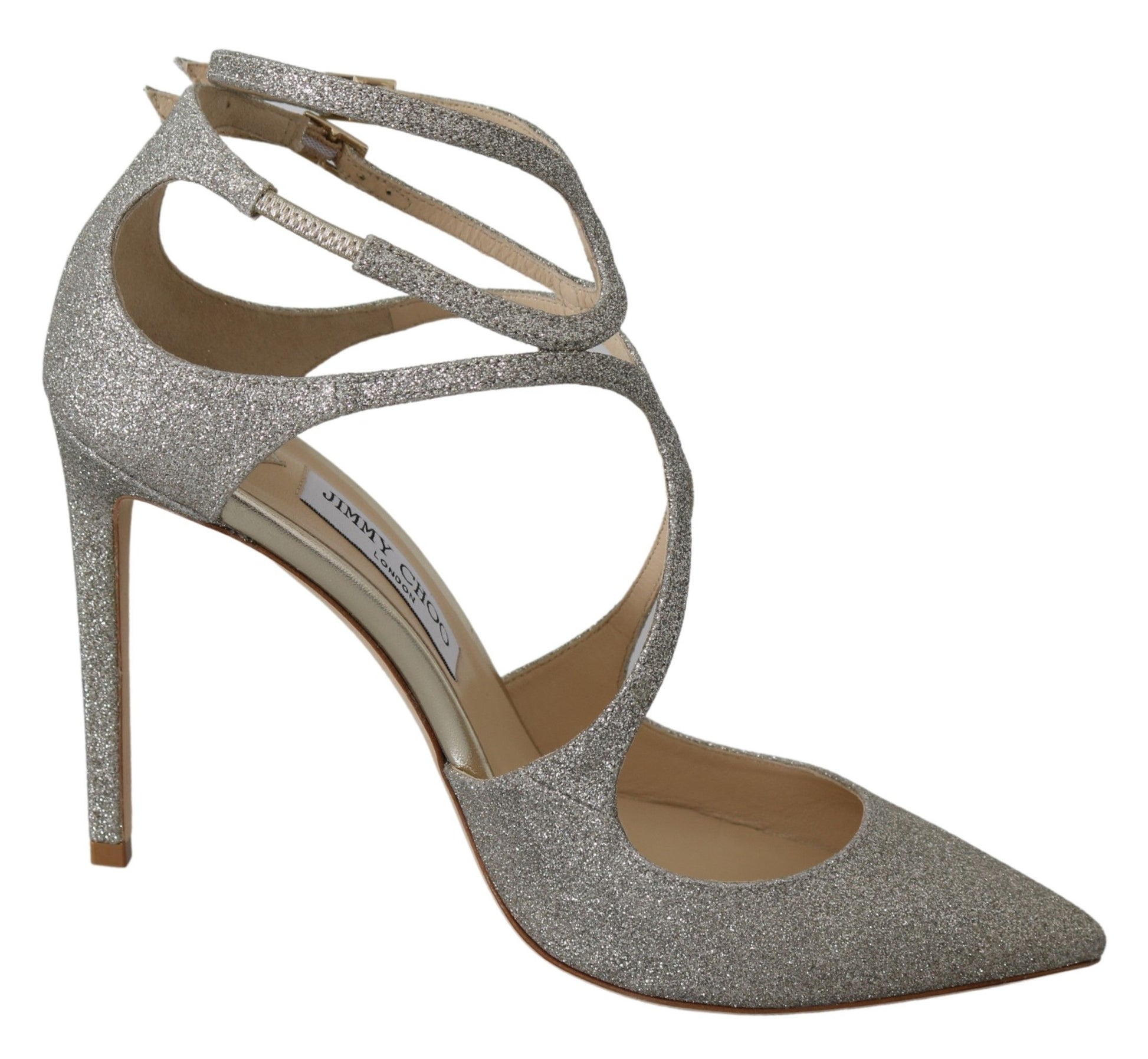 Platinum Ice Lancer Leather Pumps - Elegance Refined