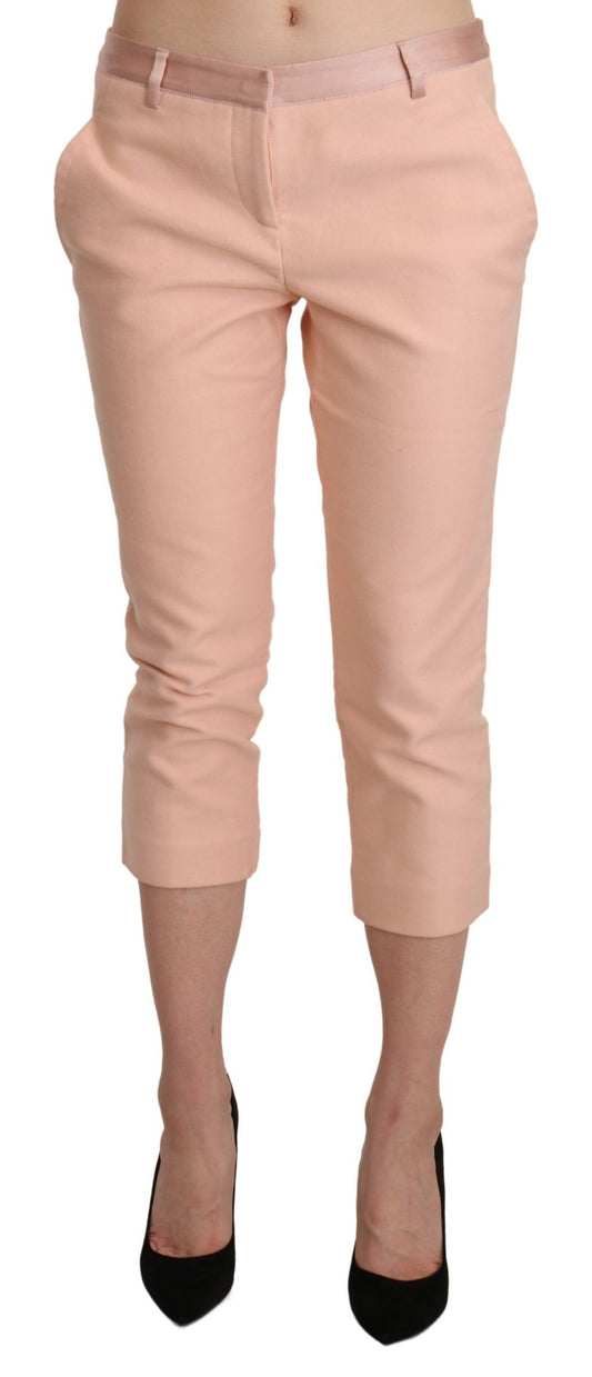 Chic Pink Skinny Capri Pants