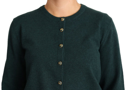 Elegant Cashmere Crewneck Cardigan