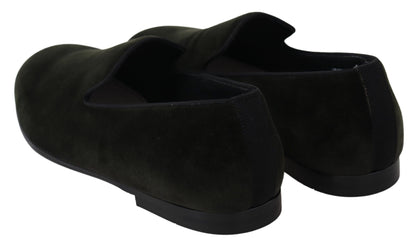 Elegant Green Velvet Loafers