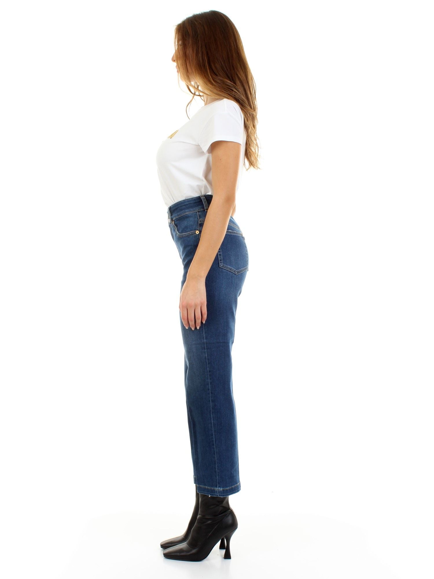 Blue Cotton Women Jeans