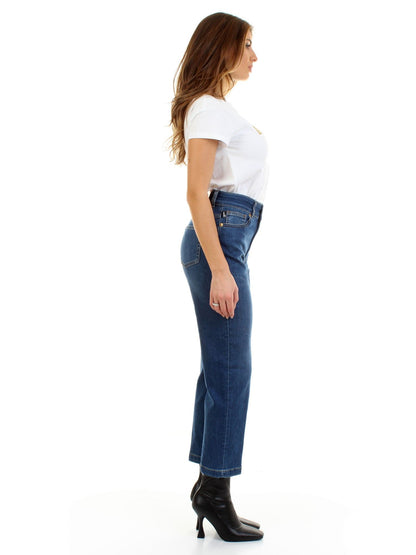 Blue Cotton Women Jeans