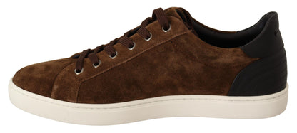 Elegant Leather Casual Sneakers in Brown