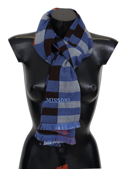 Chic Multicolor Wool Scarf Unisex Accessory