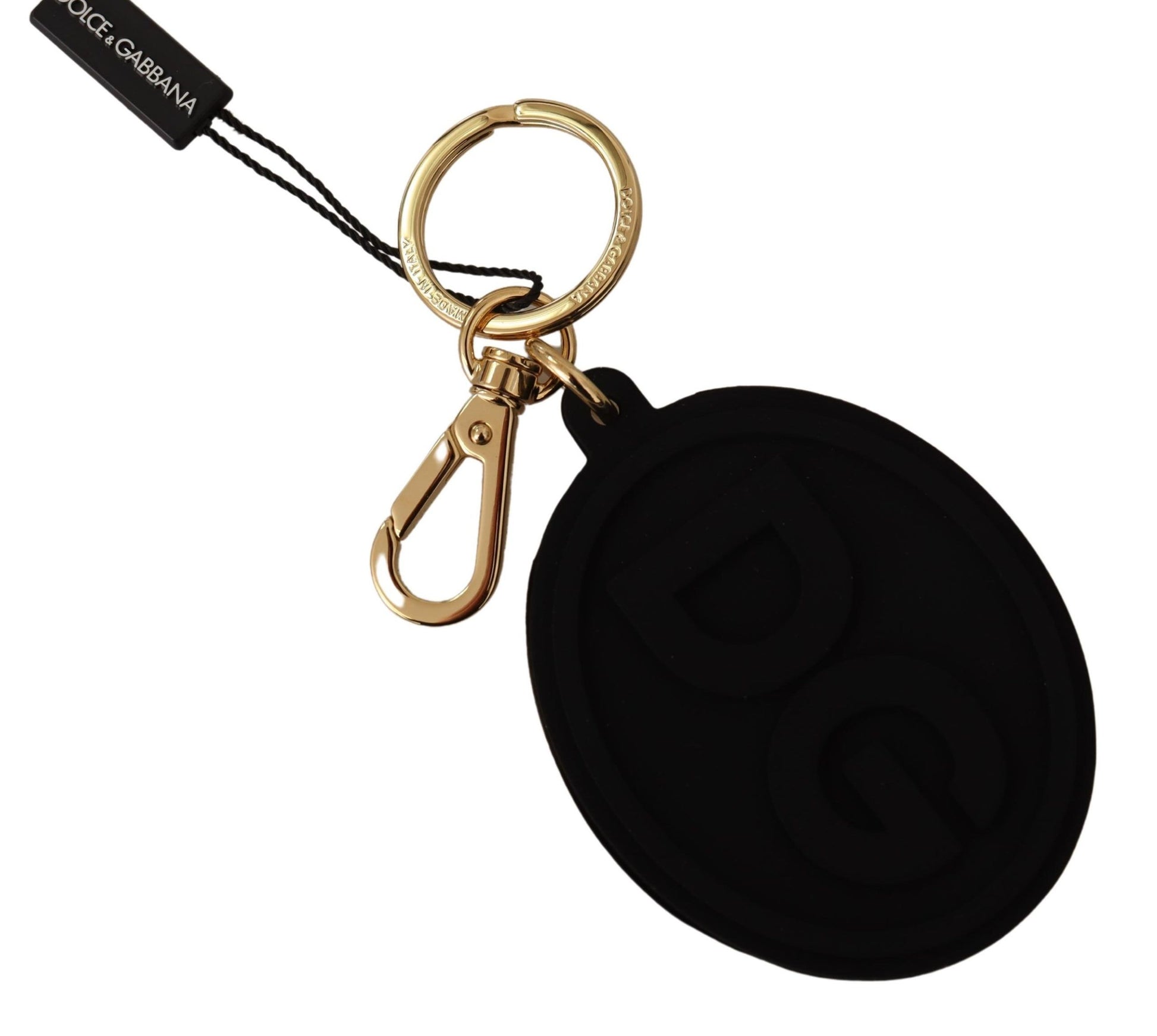 Elegant Black and Gold Keychain Accessory