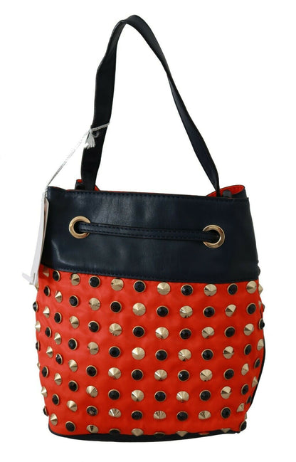 Chic Red Shoulder Tote with Leather Strap