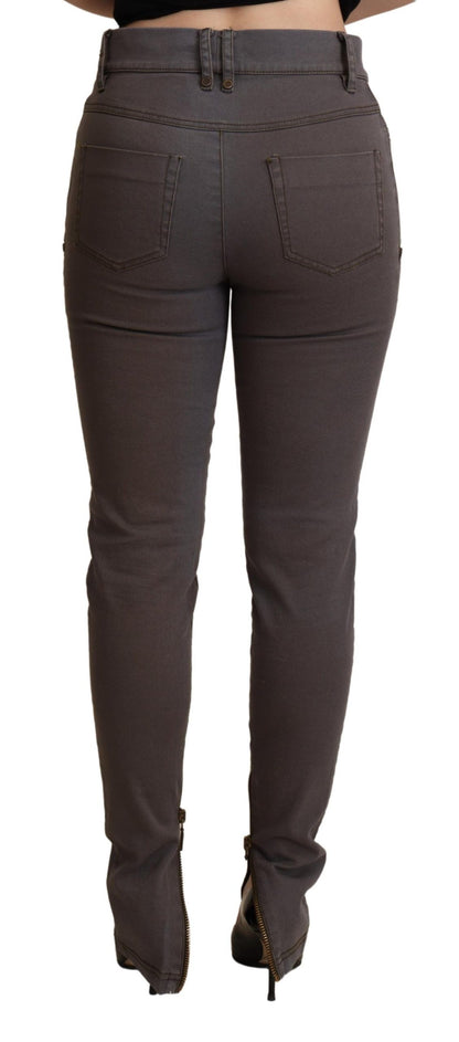 Chic Brown Slim-Fit Skinny Jeans