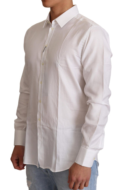 Elegant White Martini Slim Fit Dress Shirt