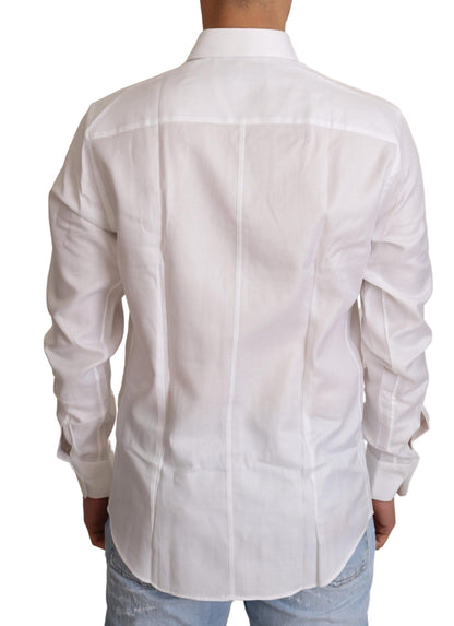 Elegant White Martini Slim Fit Dress Shirt