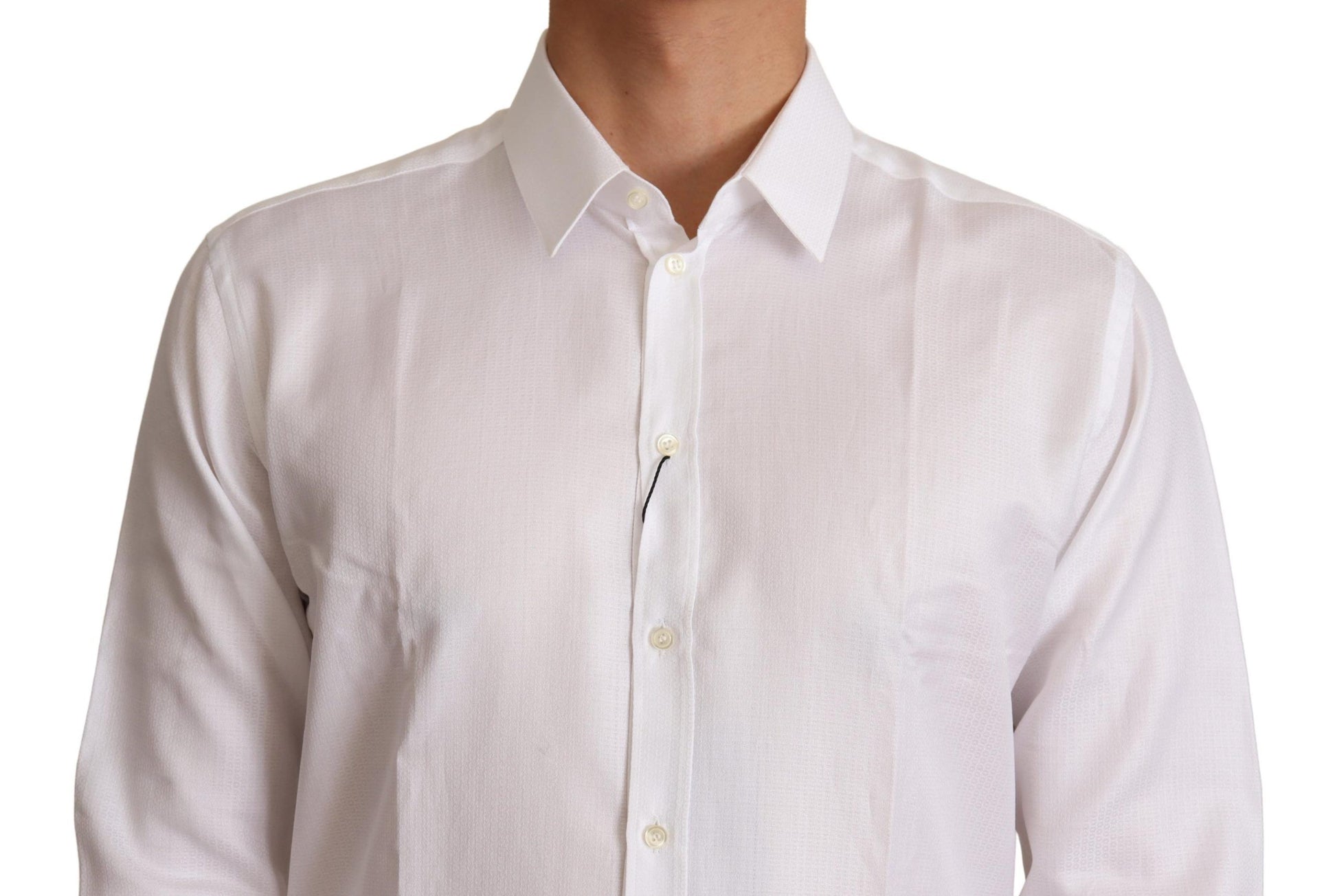 Elegant White Martini Slim Fit Dress Shirt