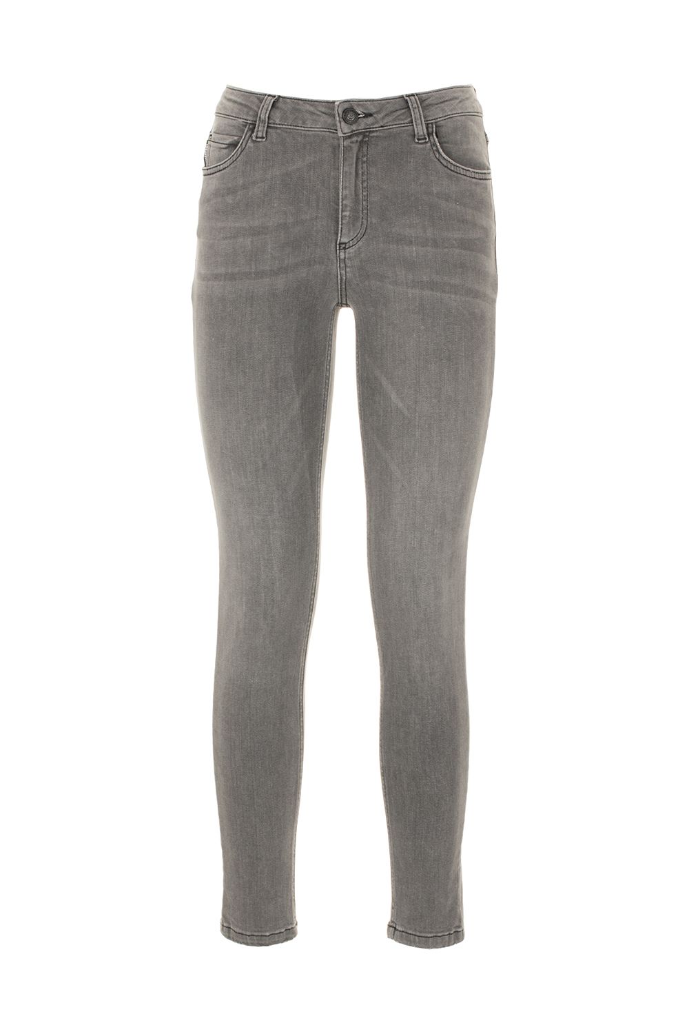 Gray Cotton Women's Jeans