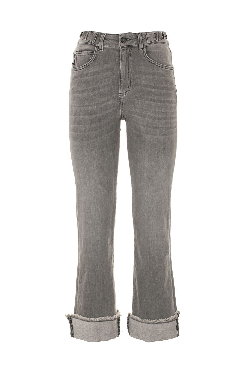 Gray Cotton Women Jeans