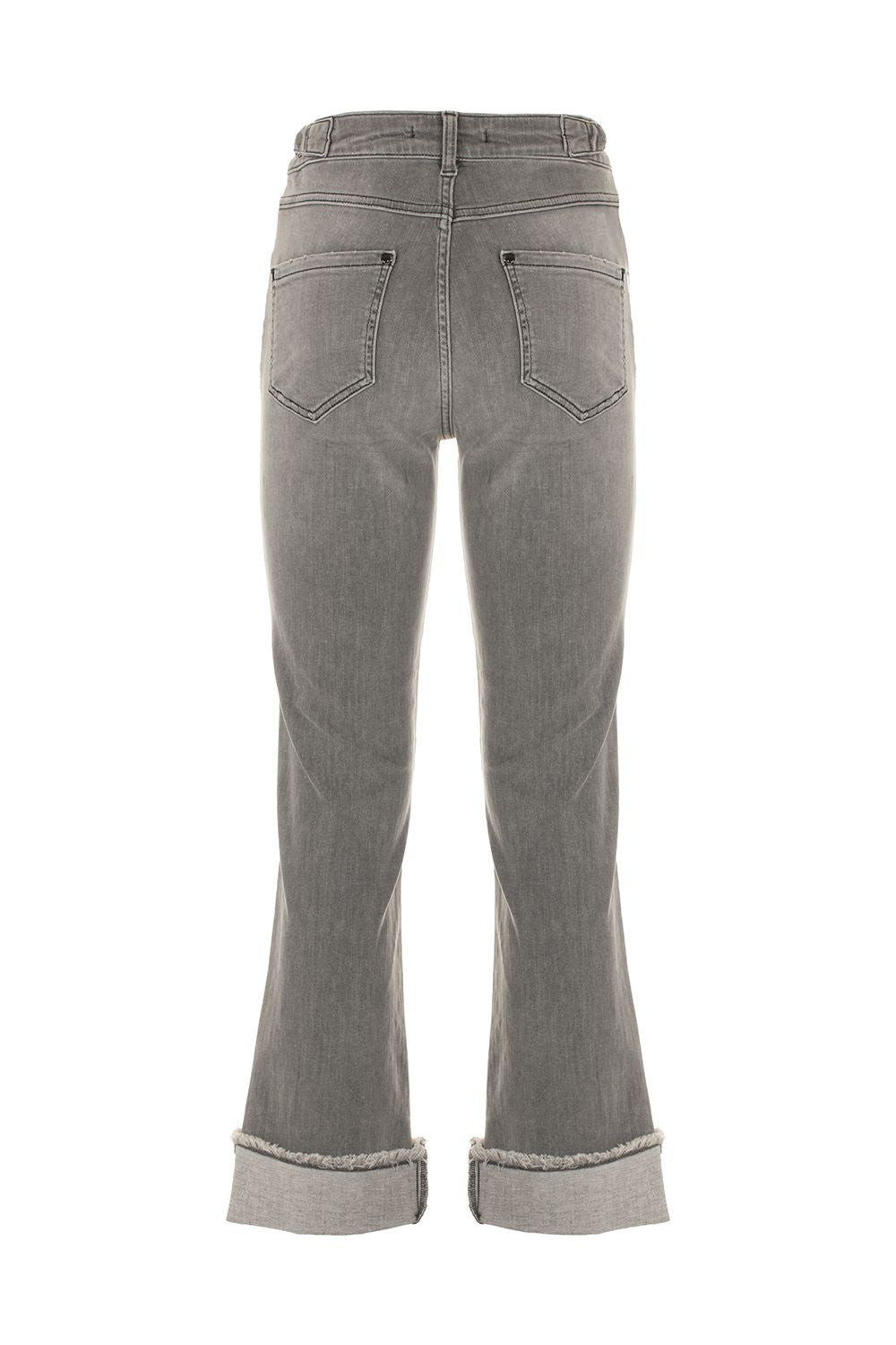 Gray Cotton Women Jeans