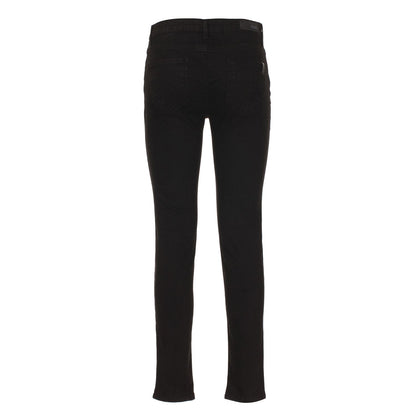 Chic Black Cotton Blend Trousers