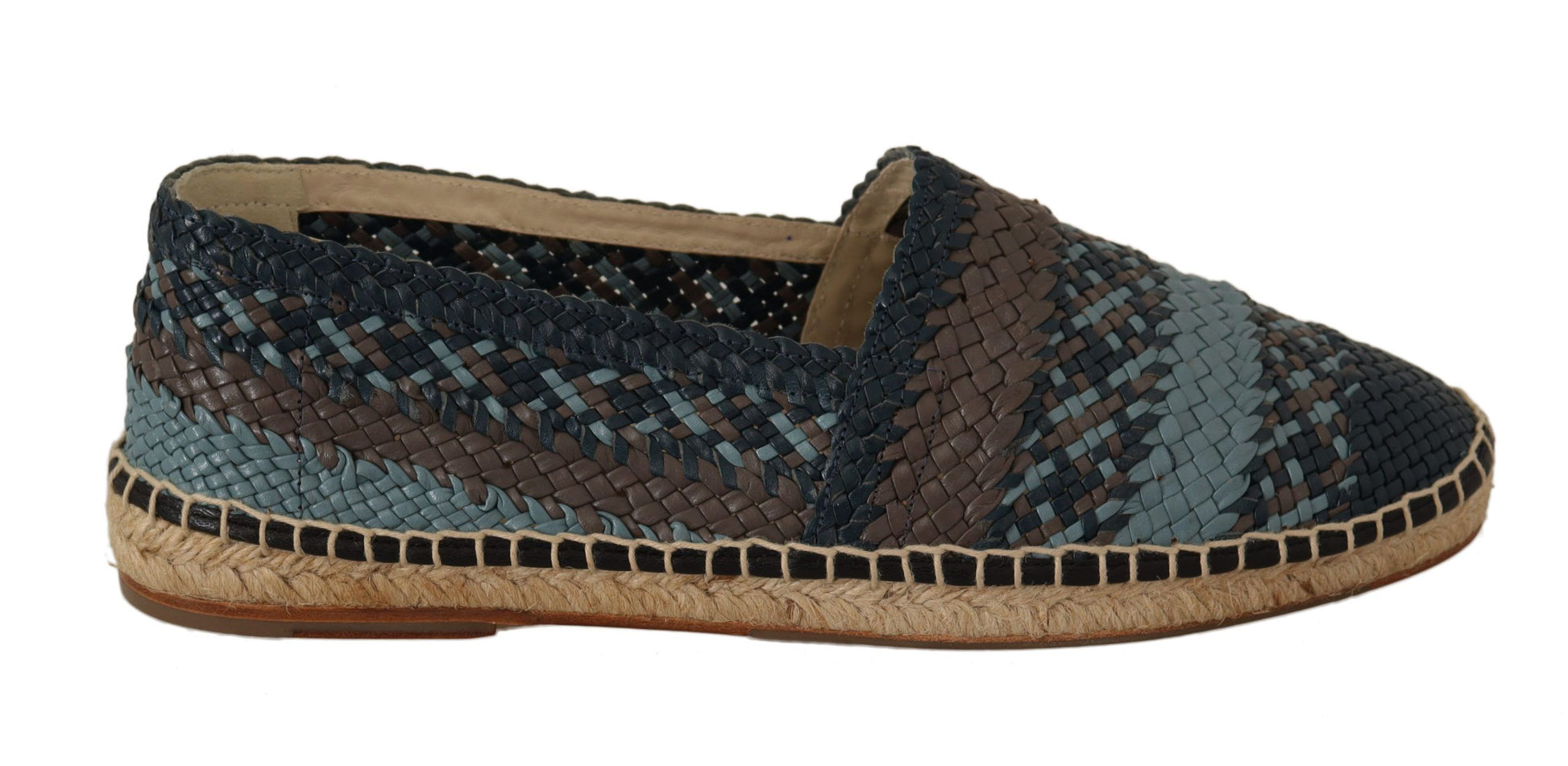 Elegant Woven Leather Espadrilles