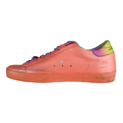 Orange Leather Women Sneaker