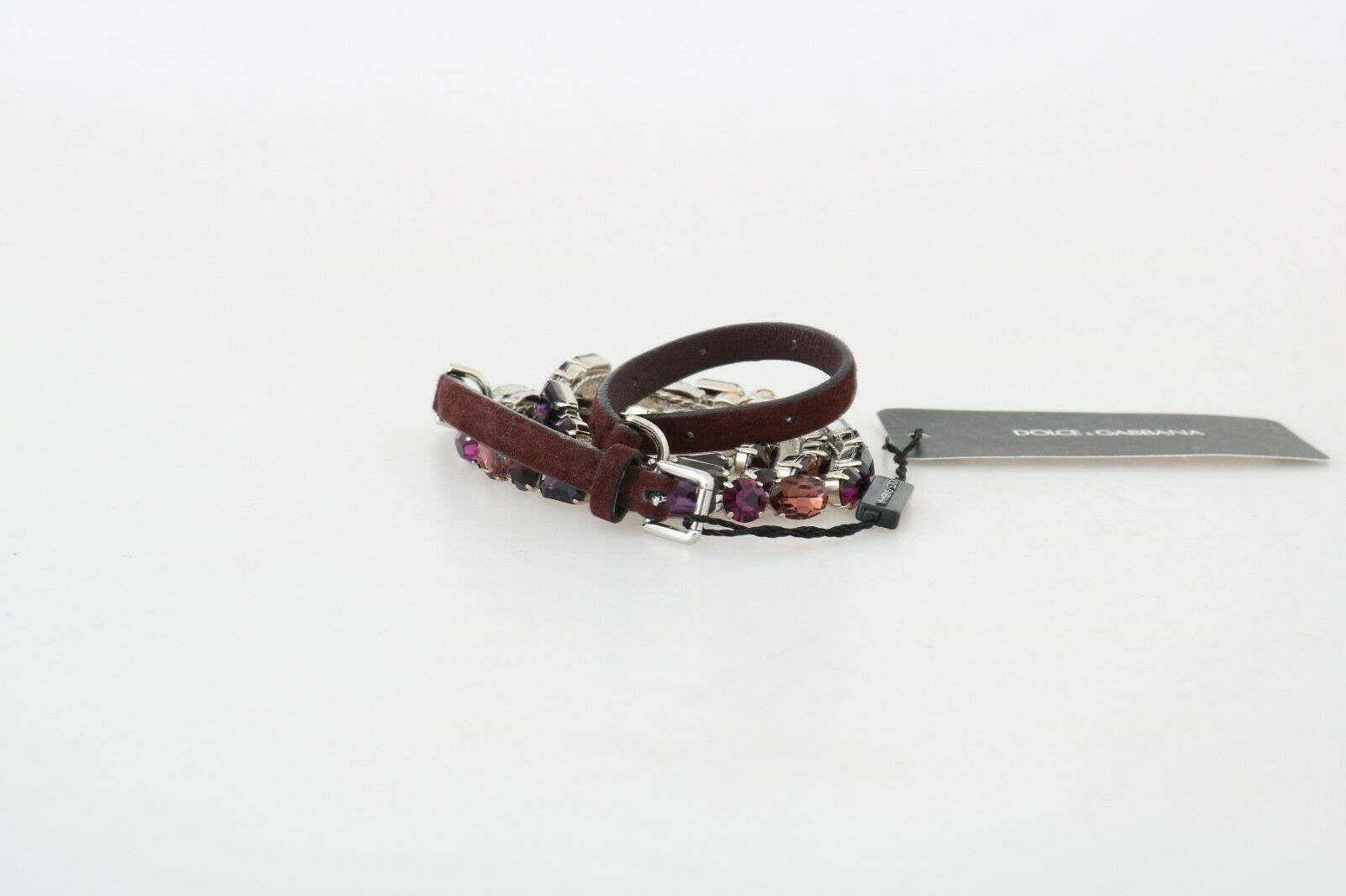 Elegant Leather Crystal-Embellished Belt