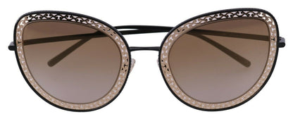 Chic Black Gold Gradient Sunglasses