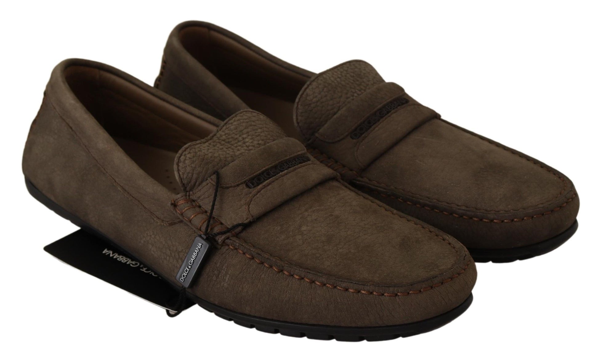 Elegant Brown Leather Loafers