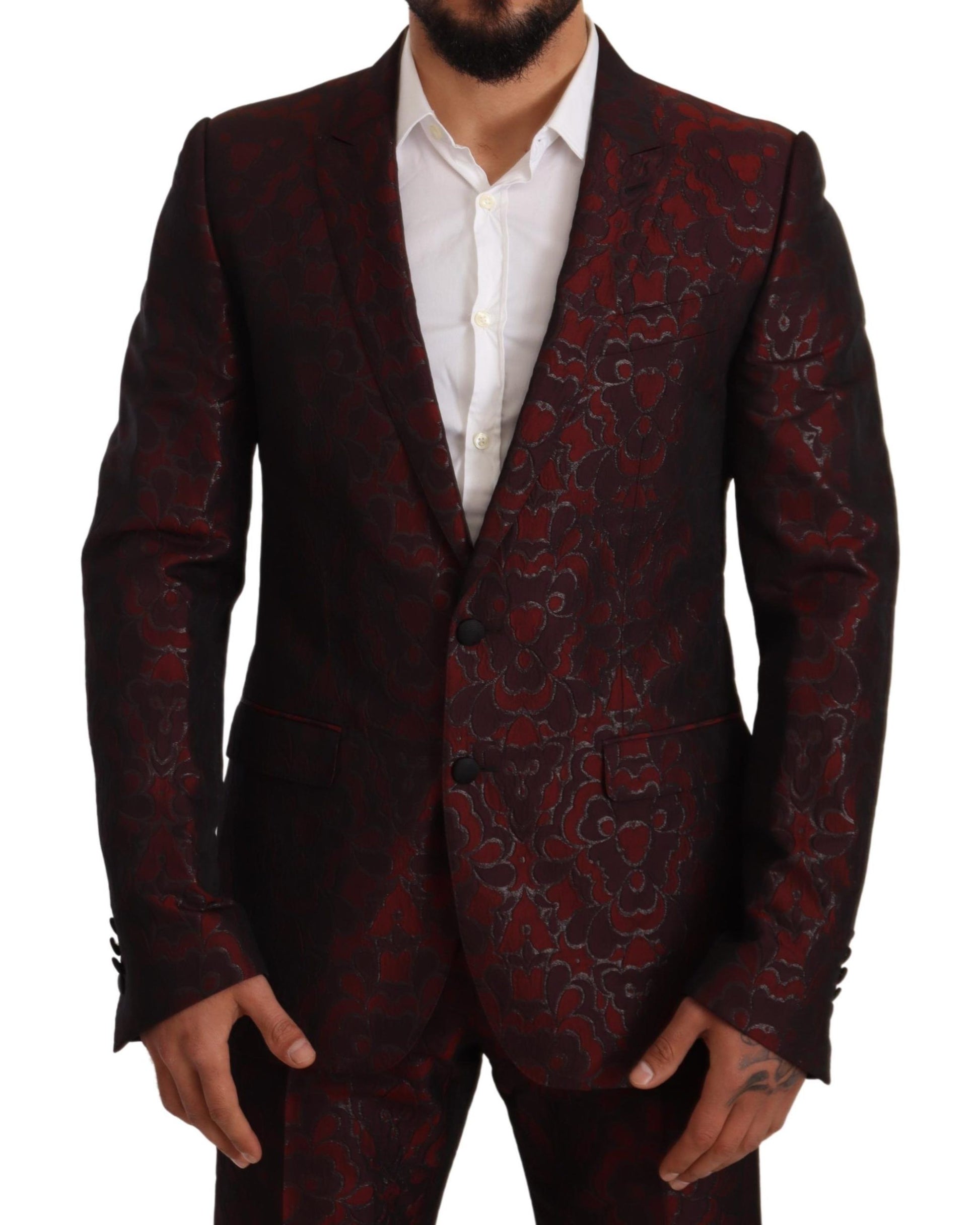 Elegant Red Martini Three Piece Suit