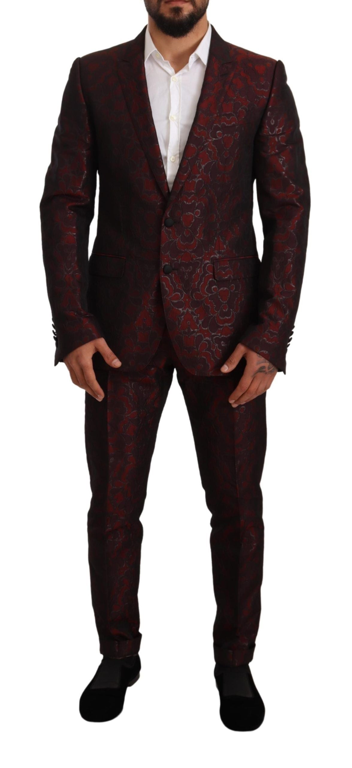 Elegant Red Martini Three Piece Suit