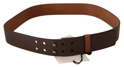 Elegant Brown Leather Fashion Belt