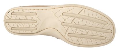 Elegant Beige Suede Moccasins for the Discerning Gentleman