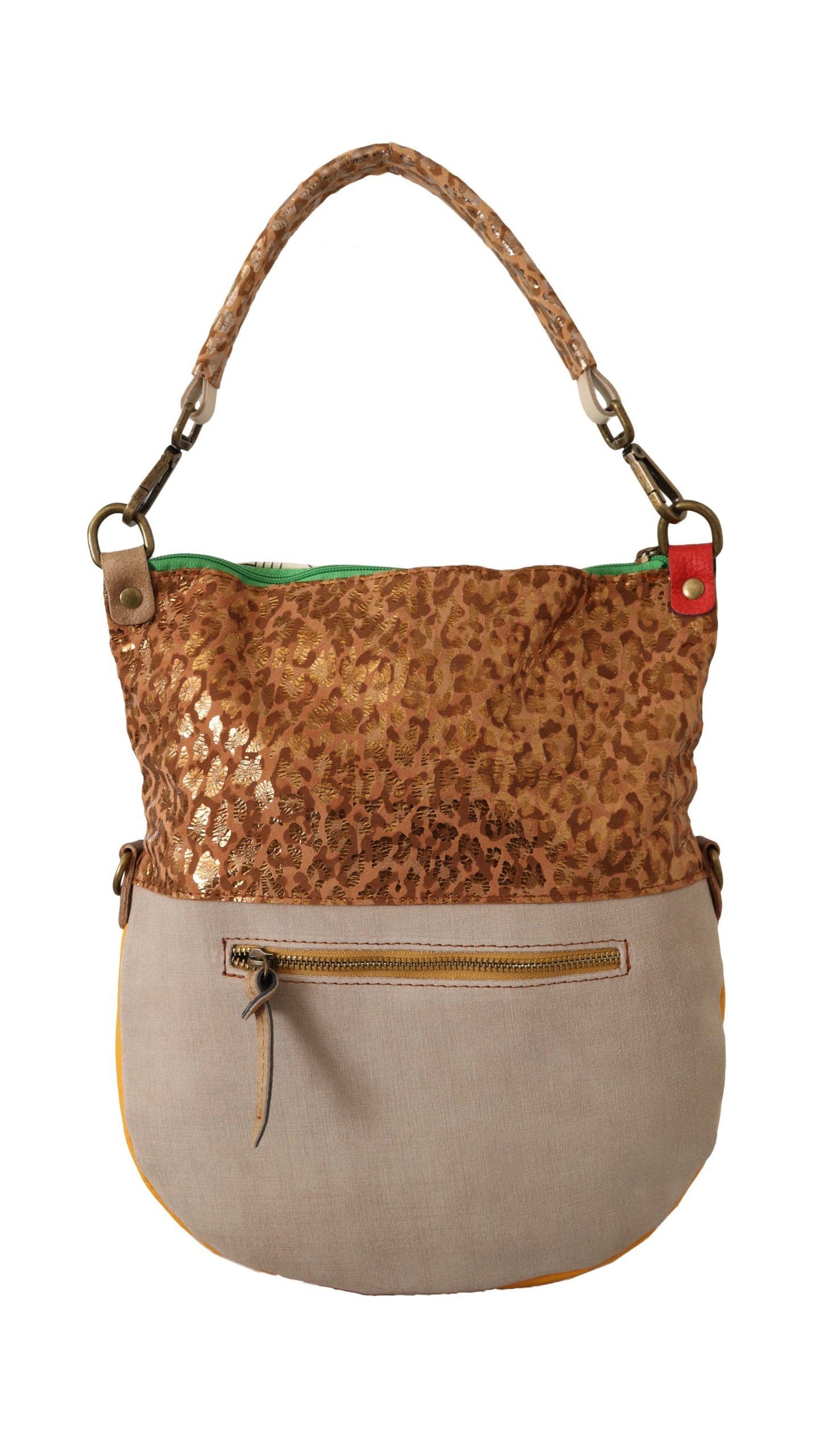 Chic Multicolor Leather Shoulder Bag