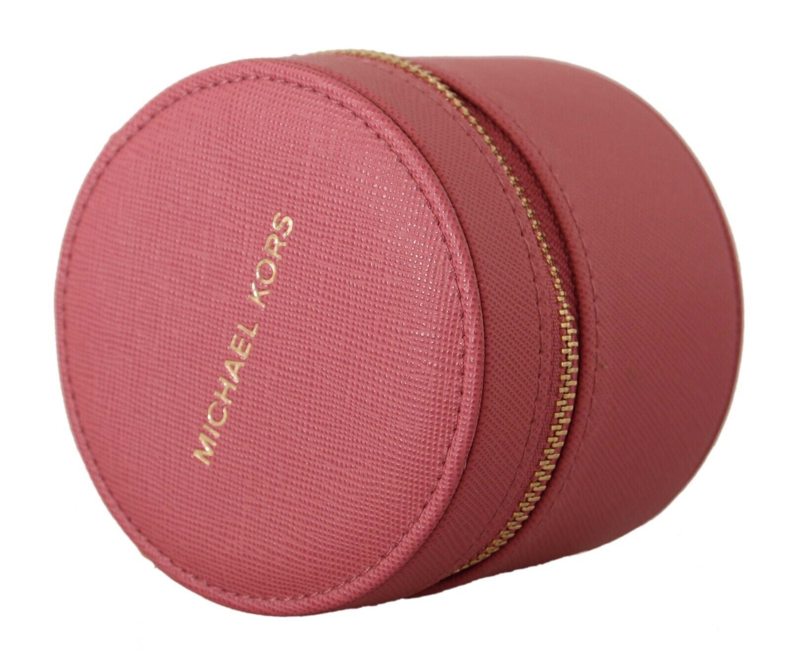 Elegant Pink Leather Round Wallet