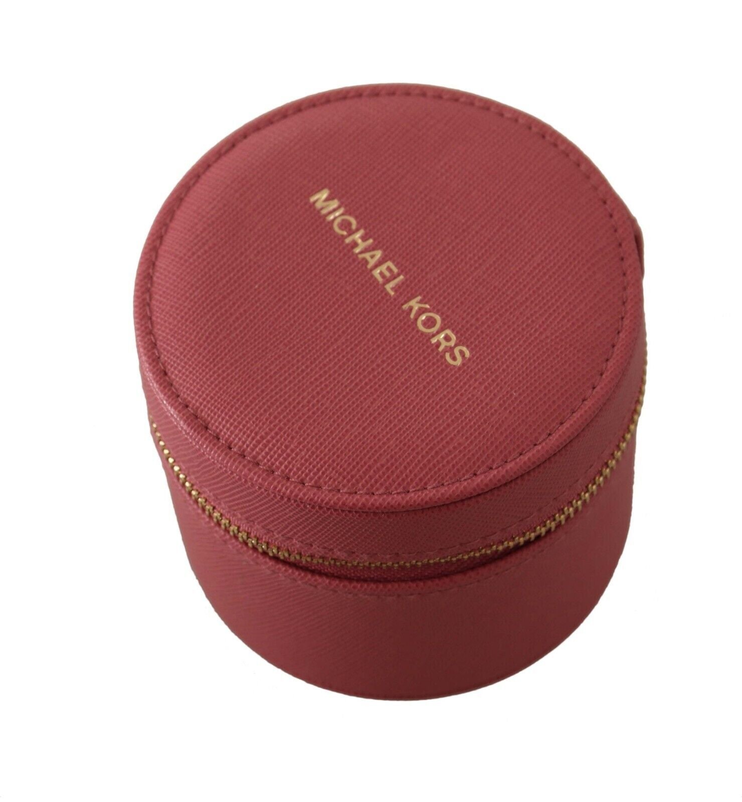 Elegant Pink Leather Round Wallet