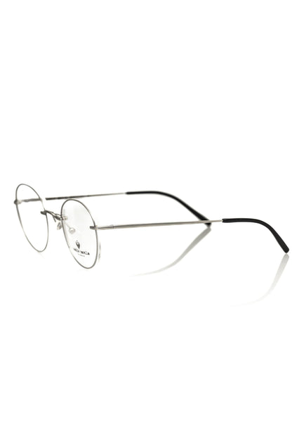 "Silver Metallic Unisex Eyeglass Frame"